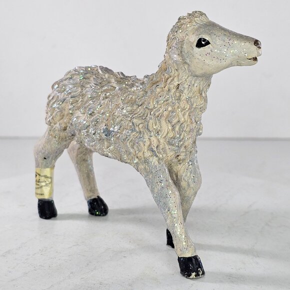 Mark Roberts Collection Standing Sheep Nativity Figure Glitter Accents - Picture 4 of 9